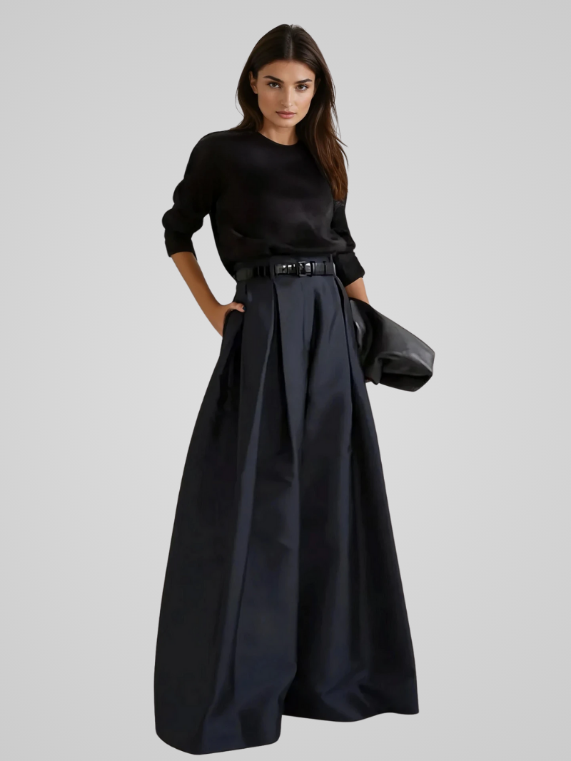 Elegant Long Skirt Trousers – High Waisted Women's, For Formal and Casual Occasions