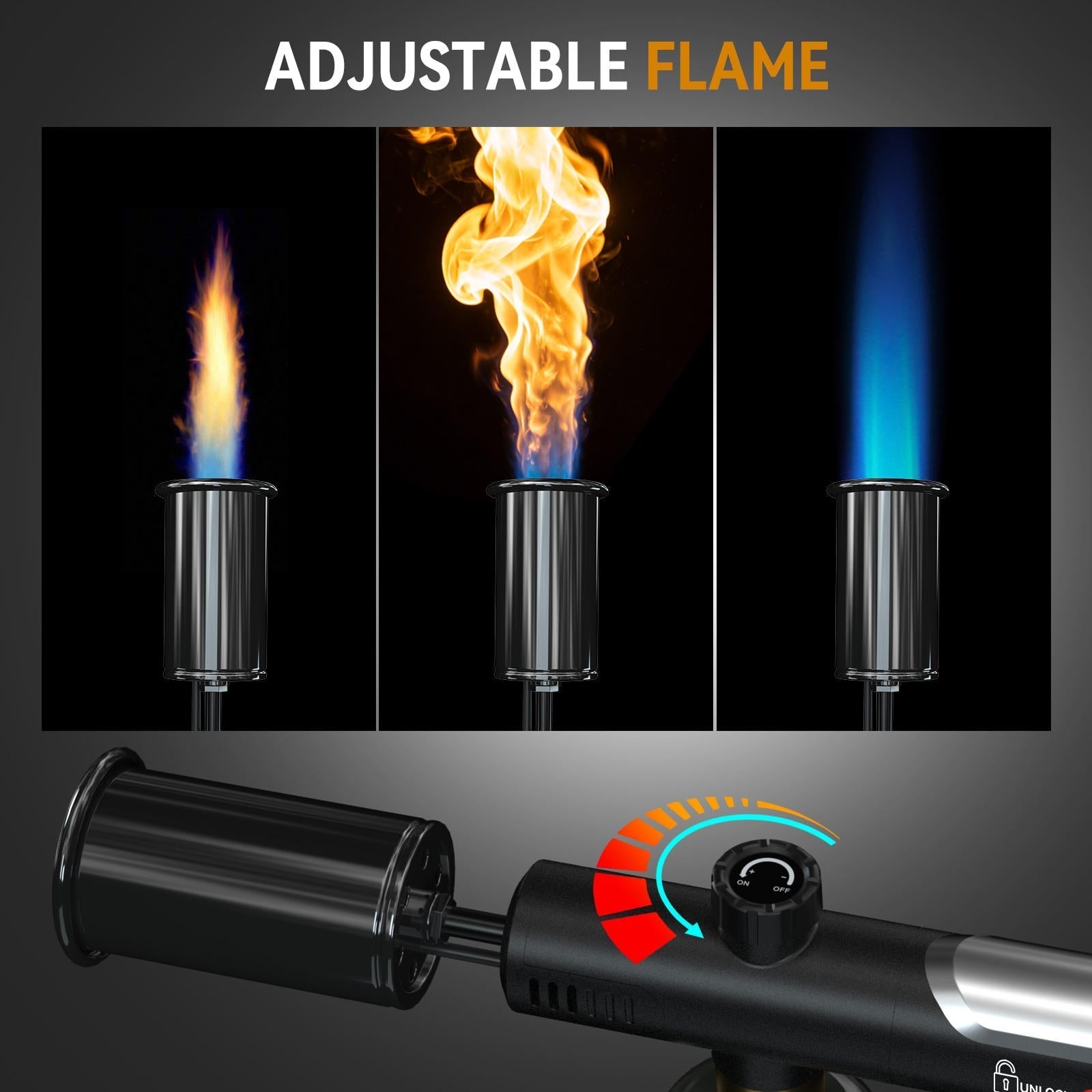Blazorams Propane Torch Gun | Windproof Flame | Steel Copper Body | Refillable Tank | Ergonomic Design