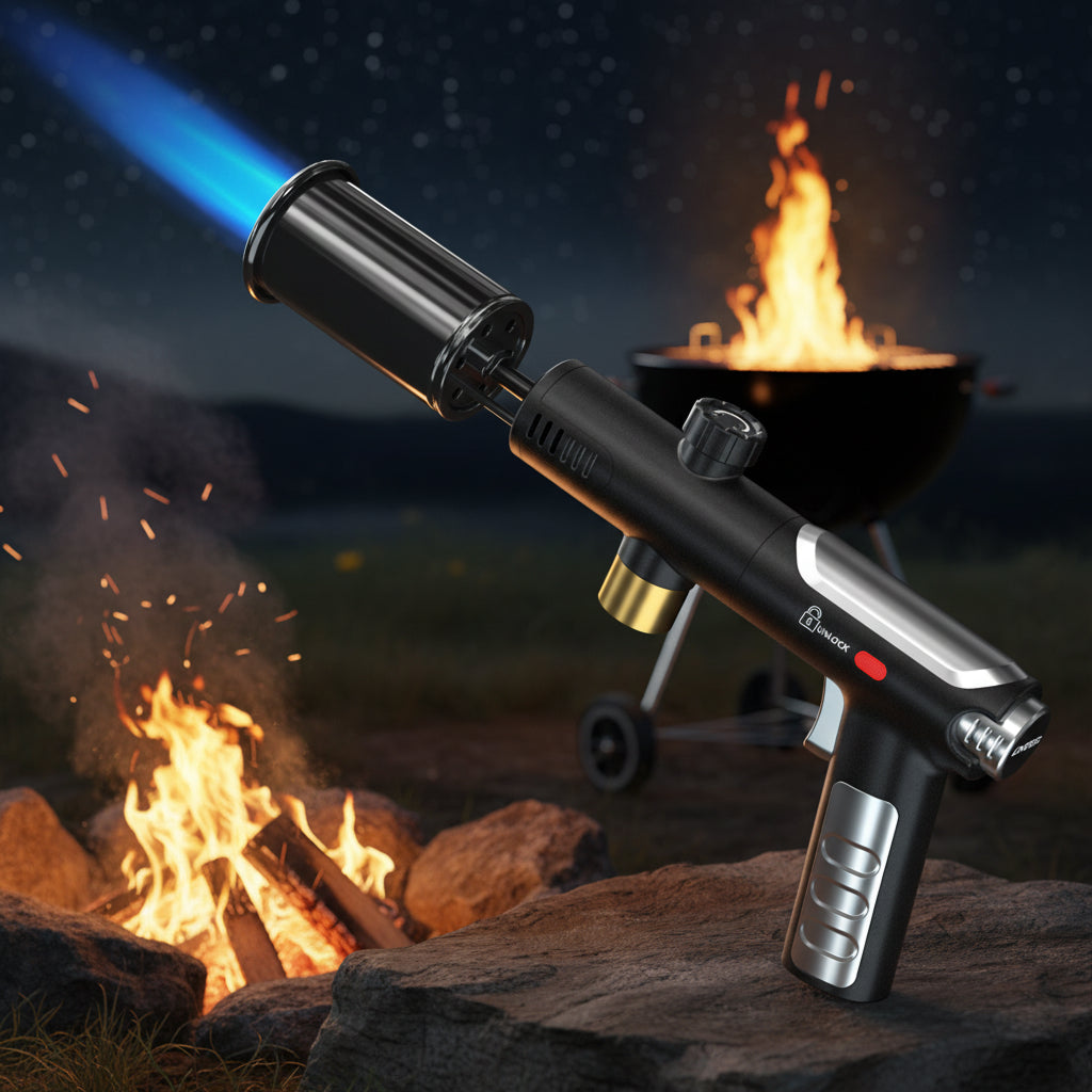 Blazorams Propane Torch Gun | Windproof Flame | Steel Copper Body | Refillable Tank | Ergonomic Design