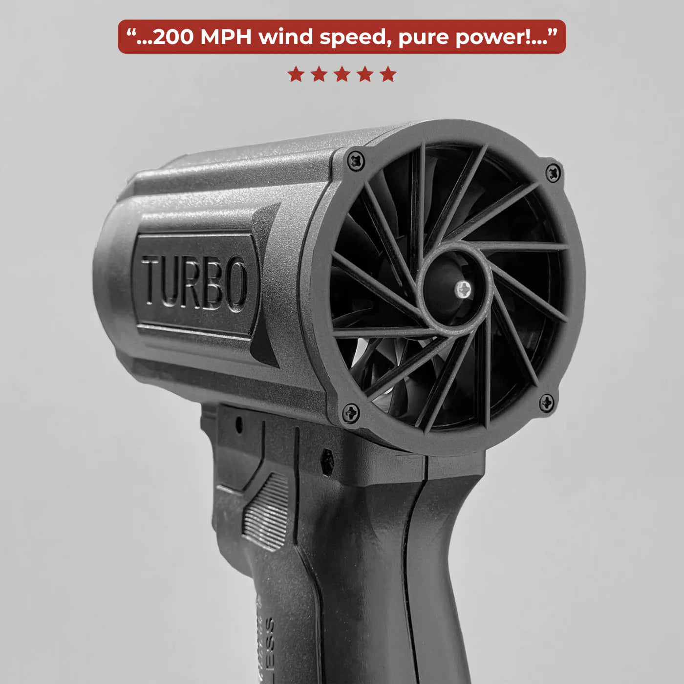AeroxDry Car Blower | 200 MPH Wind | Turbo Jet Tech | Carbon Fiber | Multi-Brand Battery Compatible