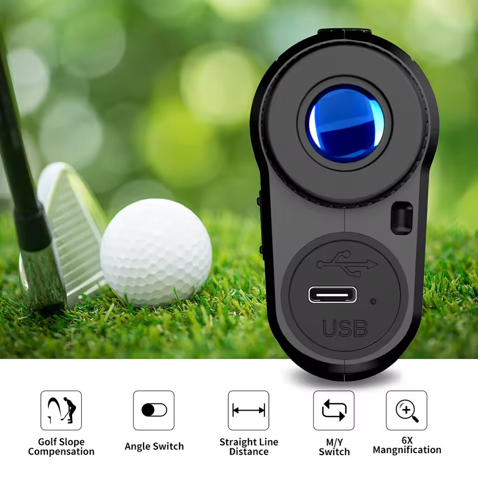 AimeHole Golf Rangefinder | Flag Lock | Slope Compensation | Multi Mode Measurement | USB Rechargeable
