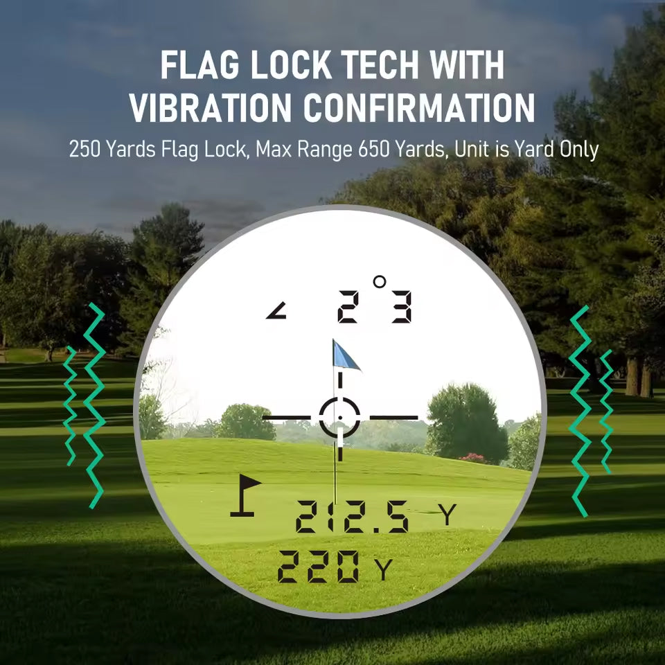AimeHole Golf Rangefinder | Flag Lock | Slope Compensation | Multi Mode Measurement | USB Rechargeable