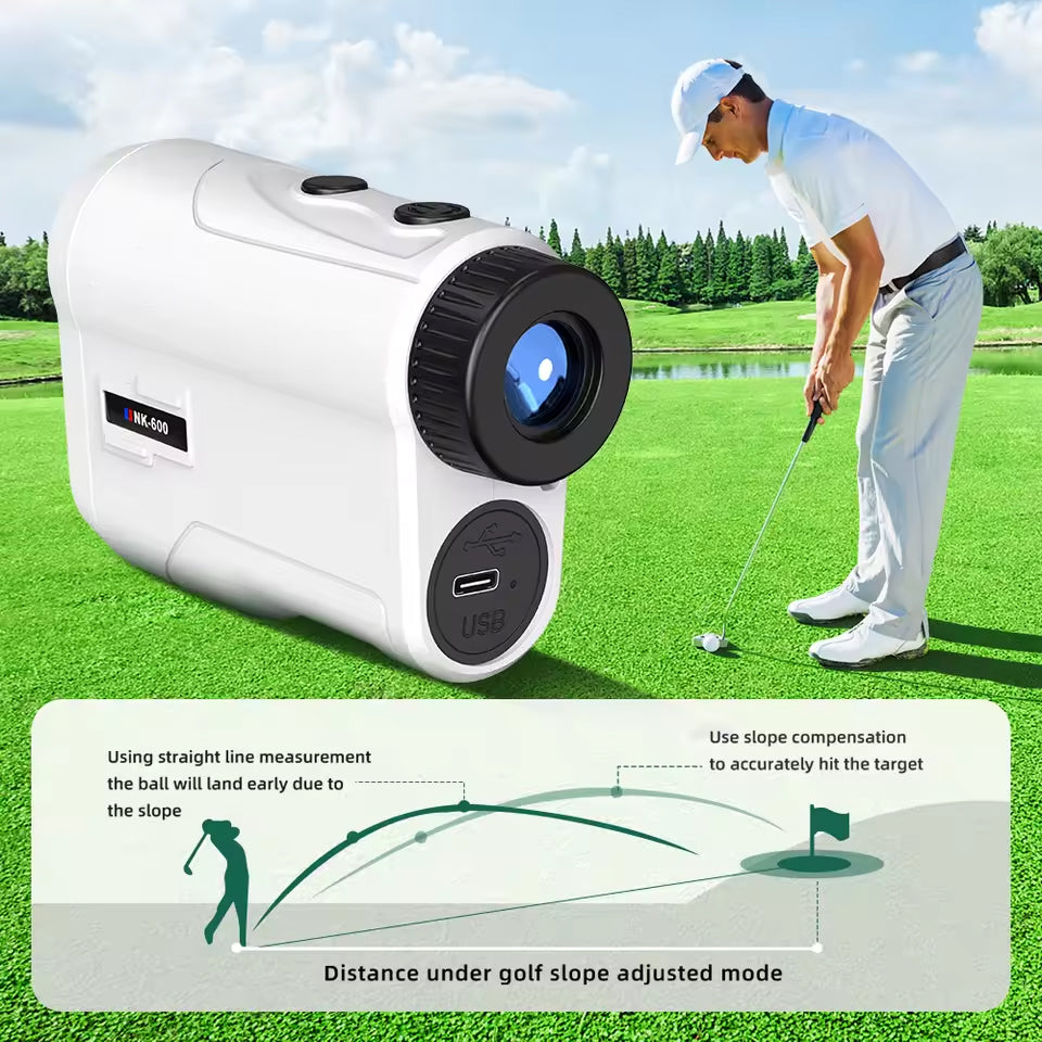 AimeHole Golf Rangefinder | Flag Lock | Slope Compensation | Multi Mode Measurement | USB Rechargeable