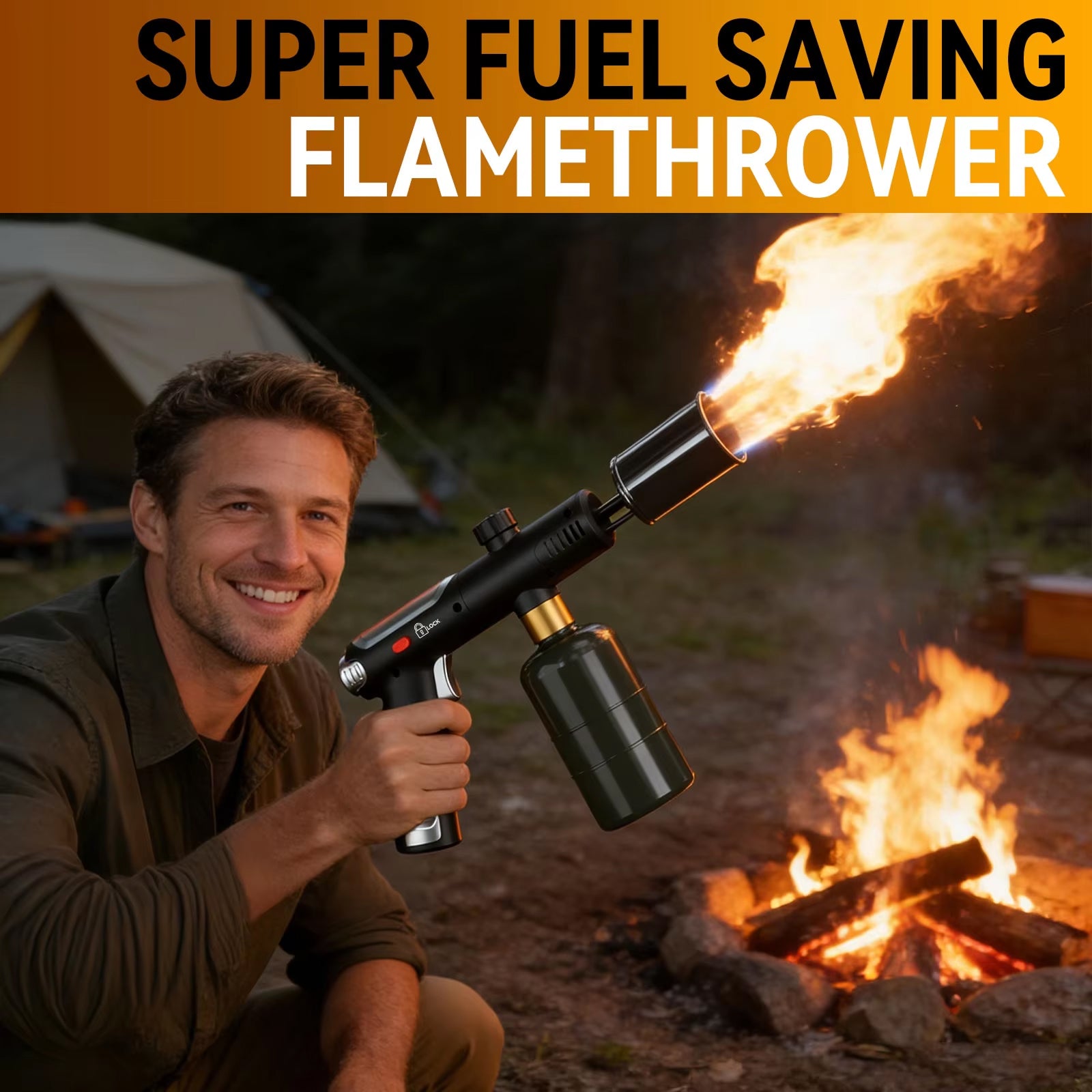 Blazorams Propane Torch Gun | Windproof Flame | Steel Copper Body | Refillable Tank | Ergonomic Design