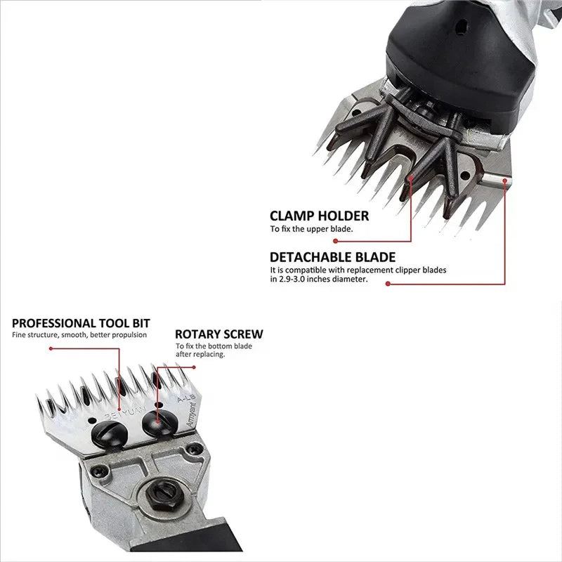 Professional 2000W Sheep Shearing Made Effortless with VeloShear