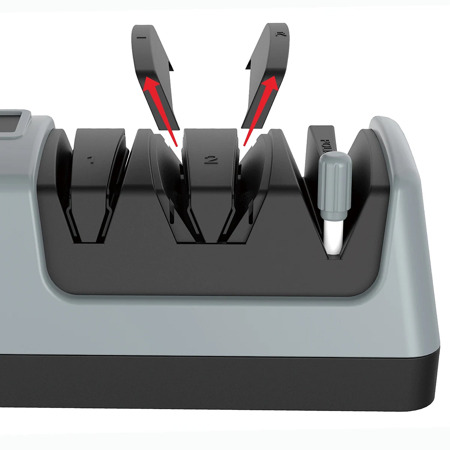 BladeEZgo Electric Knife Sharpener - Adjustable Angle System - 32.5-Degree Quick-Release Baffles - Lift-Up Scissor Sharpening - Compact Kitchen Tool