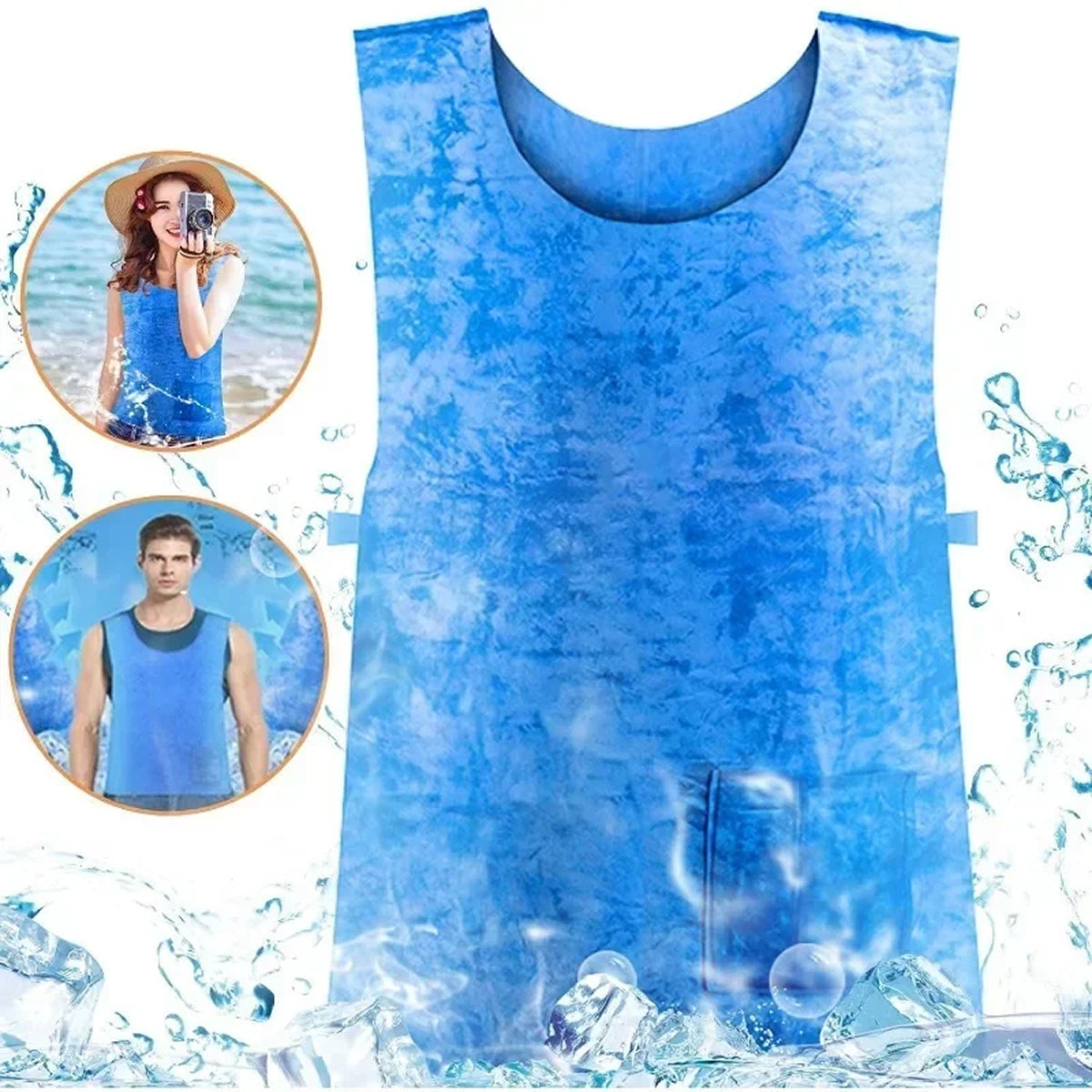 BrezesFit Cooling Vest – Lightweight Waterproof Summer Cold Undershirt