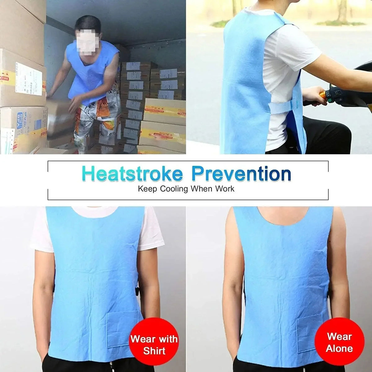 BrezesFit Cooling Vest – Lightweight Waterproof Summer Cold Undershirt