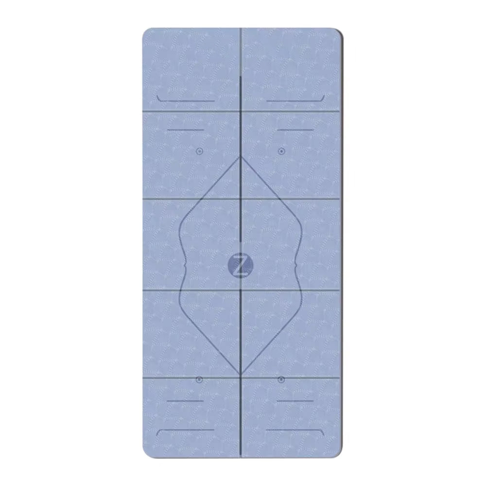 BreziFit Non-Slip Eco-Friendly Yoga Mat – TPE Material, Alignment Lines & 6mm Extra Cushioning