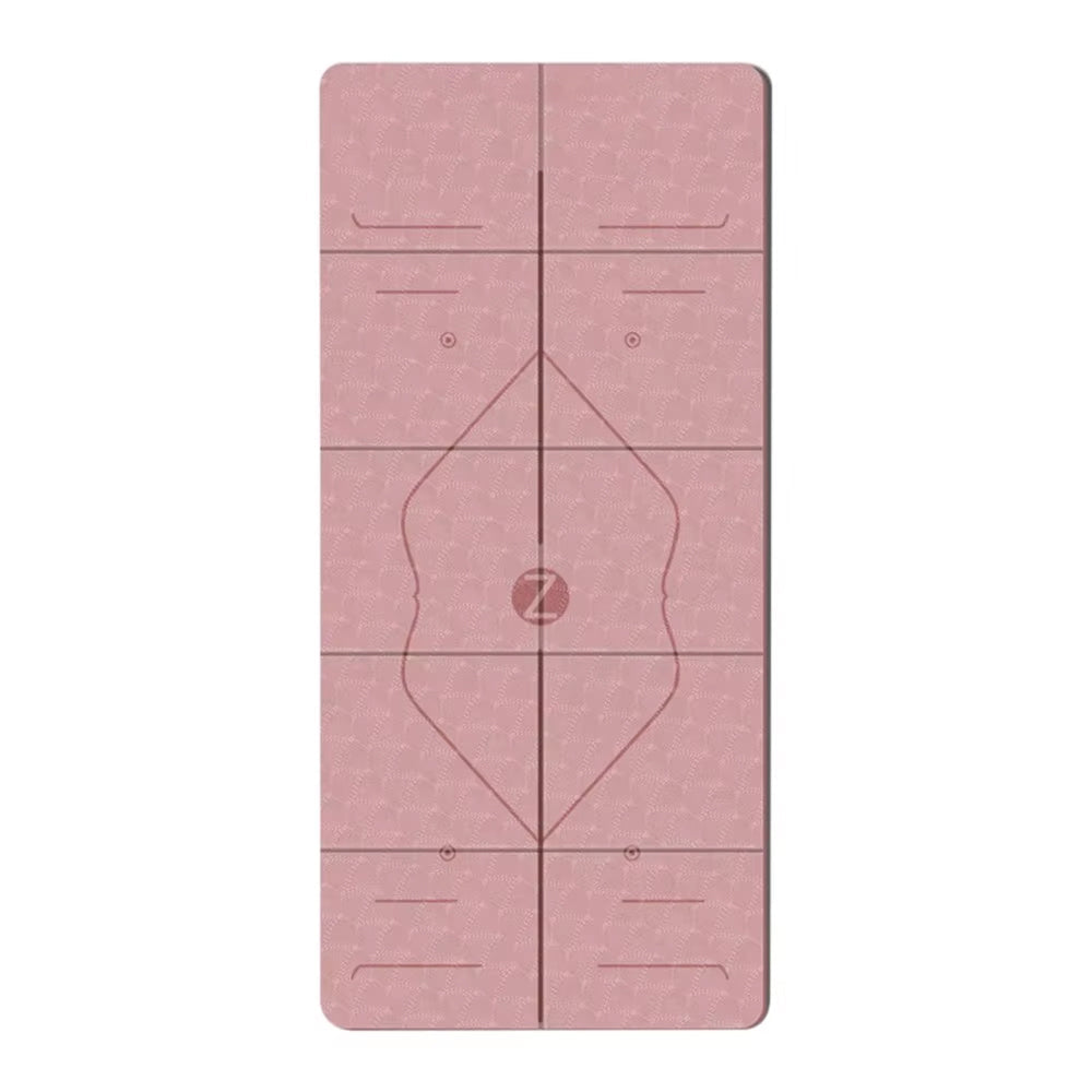 BreziFit Non-Slip Eco-Friendly Yoga Mat – TPE Material, Alignment Lines & 6mm Extra Cushioning