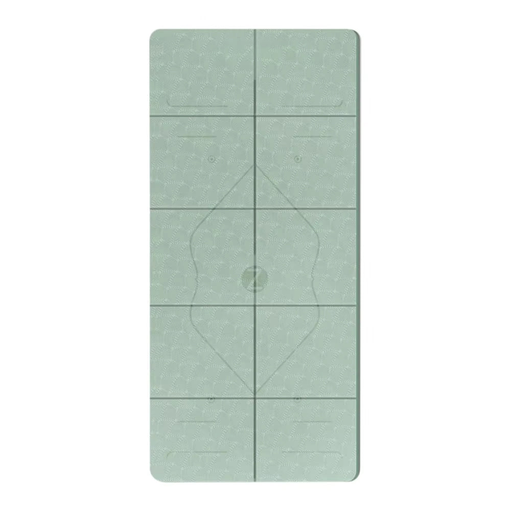 BreziFit Non-Slip Eco-Friendly Yoga Mat – TPE Material, Alignment Lines & 6mm Extra Cushioning