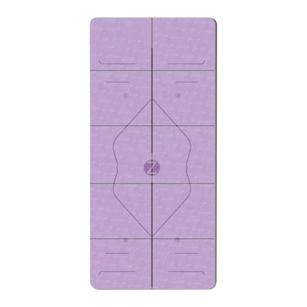 BreziFit Non-Slip Eco-Friendly Yoga Mat – TPE Material, Alignment Lines & 6mm Extra Cushioning