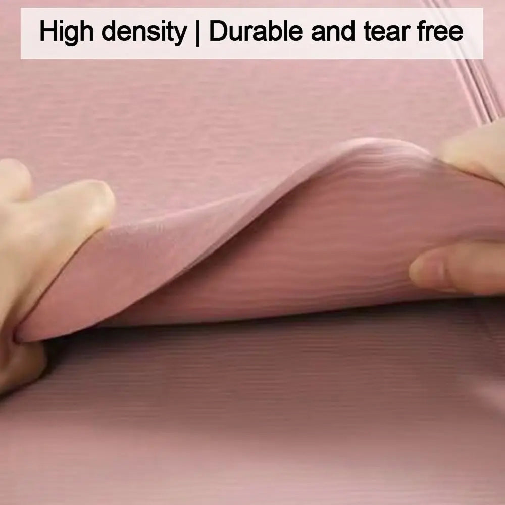 BreziFit Non-Slip Eco-Friendly Yoga Mat – TPE Material, Alignment Lines & 6mm Extra Cushioning