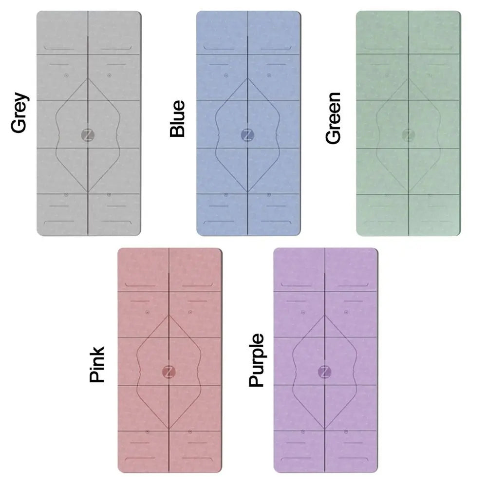 BreziFit Non-Slip Eco-Friendly Yoga Mat – TPE Material, Alignment Lines & 6mm Extra Cushioning
