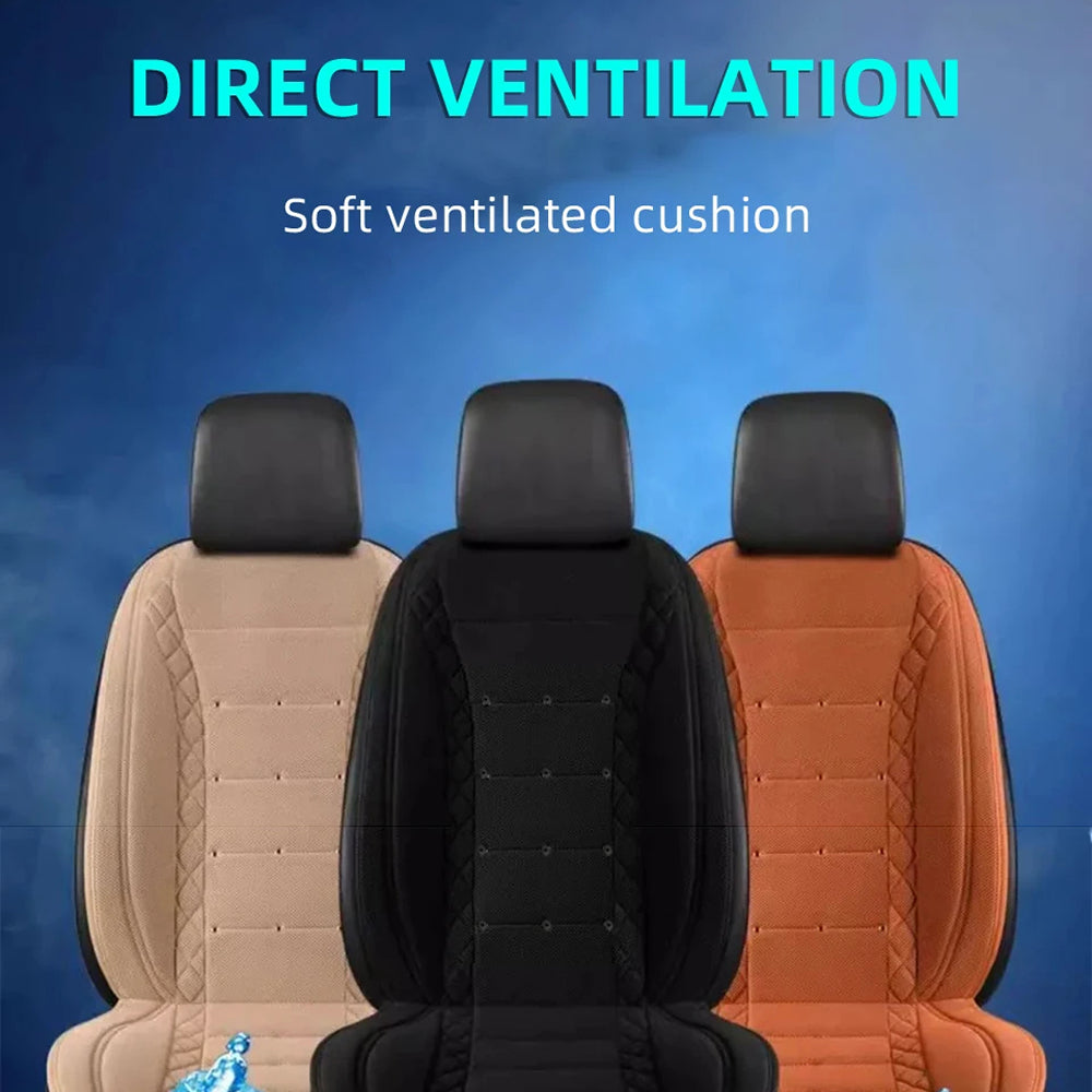 FrosiSeat Cooling Car Seat Covers | Built In Cooling Fan | 3D Ice Silk Fabric | Detachable Design | USB Power Support