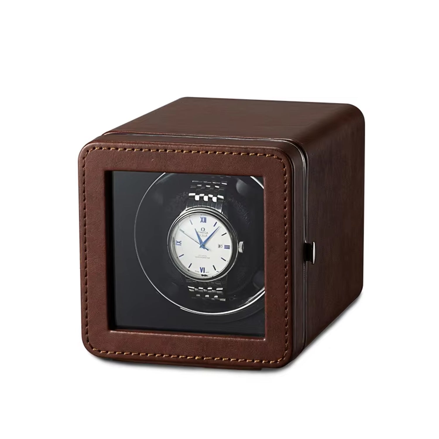 ChroniNova Watch Winder - Ultra Quiet Japanese Motor - Automatic Movement Protection - 5 Rotation Modes - USB-C Luxury Display Box