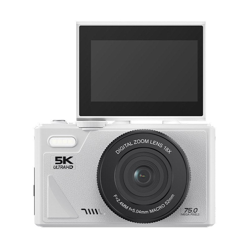 ClikTric Compact Camera - Best Vlogging Camera with 5K Ultra HD Video - 75MP Photos, 18X Digital Zoom, 180° Flip Screen & 32GB SD Card Included