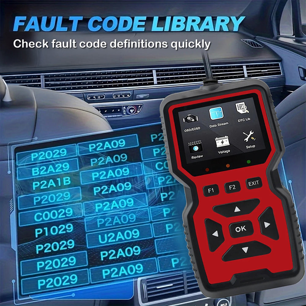 CodiRedix Professional OBD2 Scanner – 35,000 DTC Library, Mode 6/8 Emissions & Battery Diagnostics
