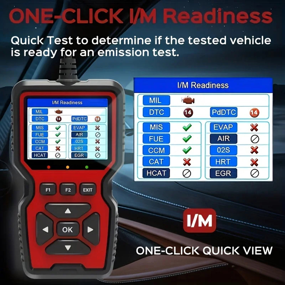 CodiRedix Professional OBD2 Scanner – 35,000 DTC Library, Mode 6/8 Emissions & Battery Diagnostics