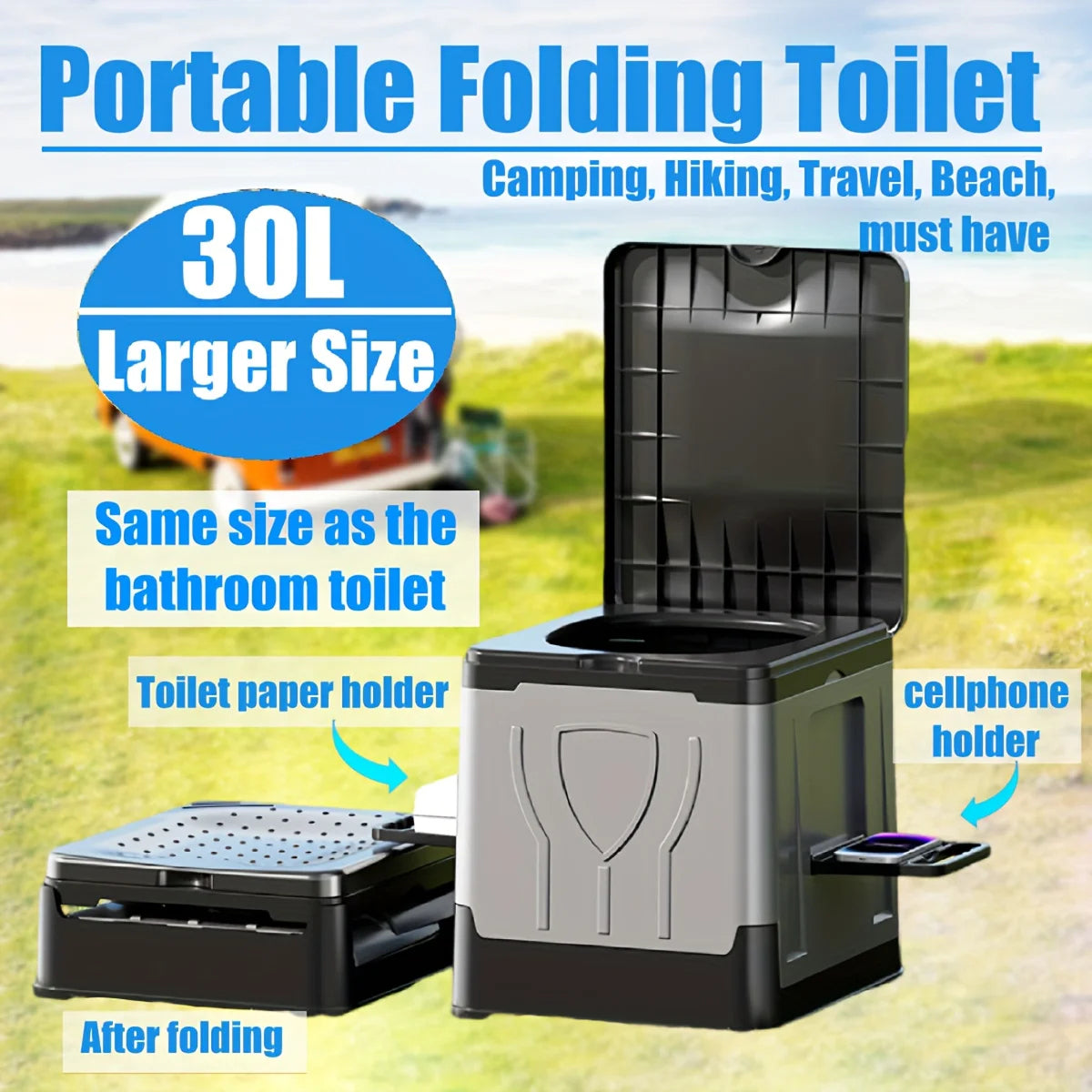 CotoxLic Odorless Composting Toilet – Waterless Eco-Friendly Design, Heavy-Duty Build & Easy Waste Disposal