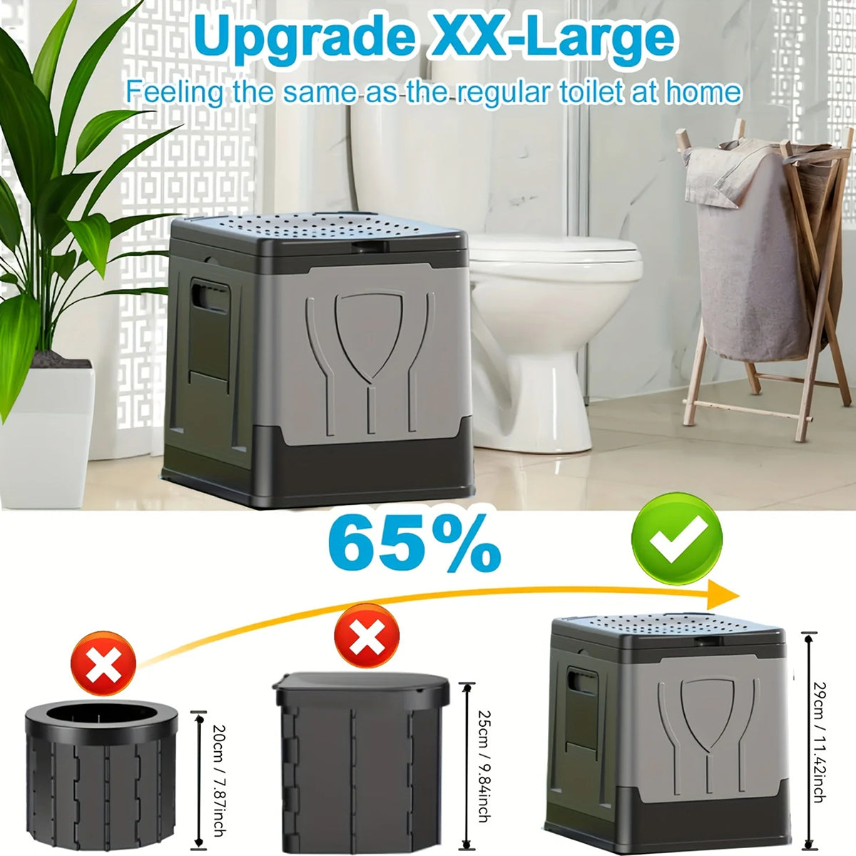 CotoxLic Odorless Composting Toilet – Waterless Eco-Friendly Design, Heavy-Duty Build & Easy Waste Disposal