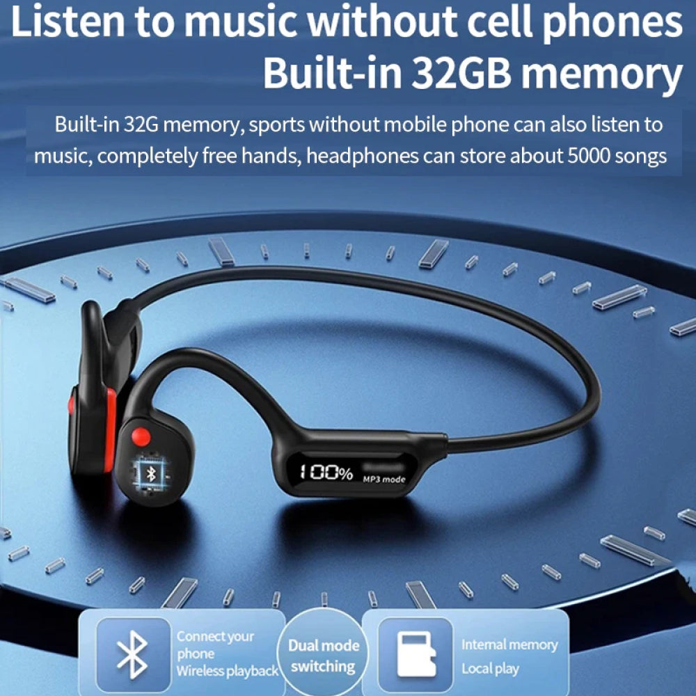 Swimming Headphones | Bone Conduction | IPX8 Waterproof | 8-Hour Battery | 32GB MP3