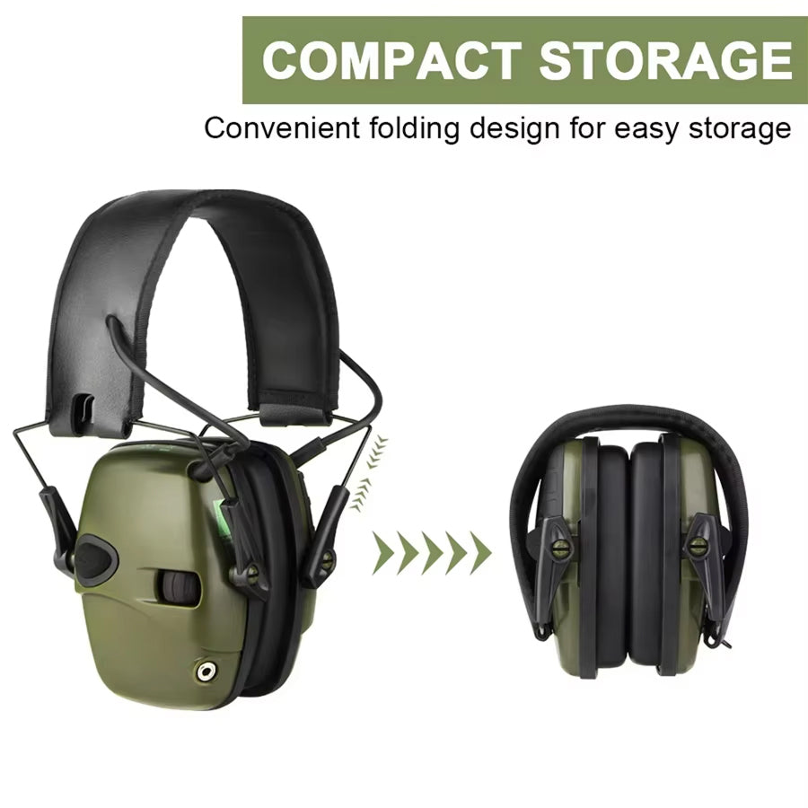 DecilMaxi Electronic Shooting Earmuffs, NRR 22dB Noise Reduction with Sound Amplification, 0.1s Reaction Tactical Ear Protection for Hunting & Range