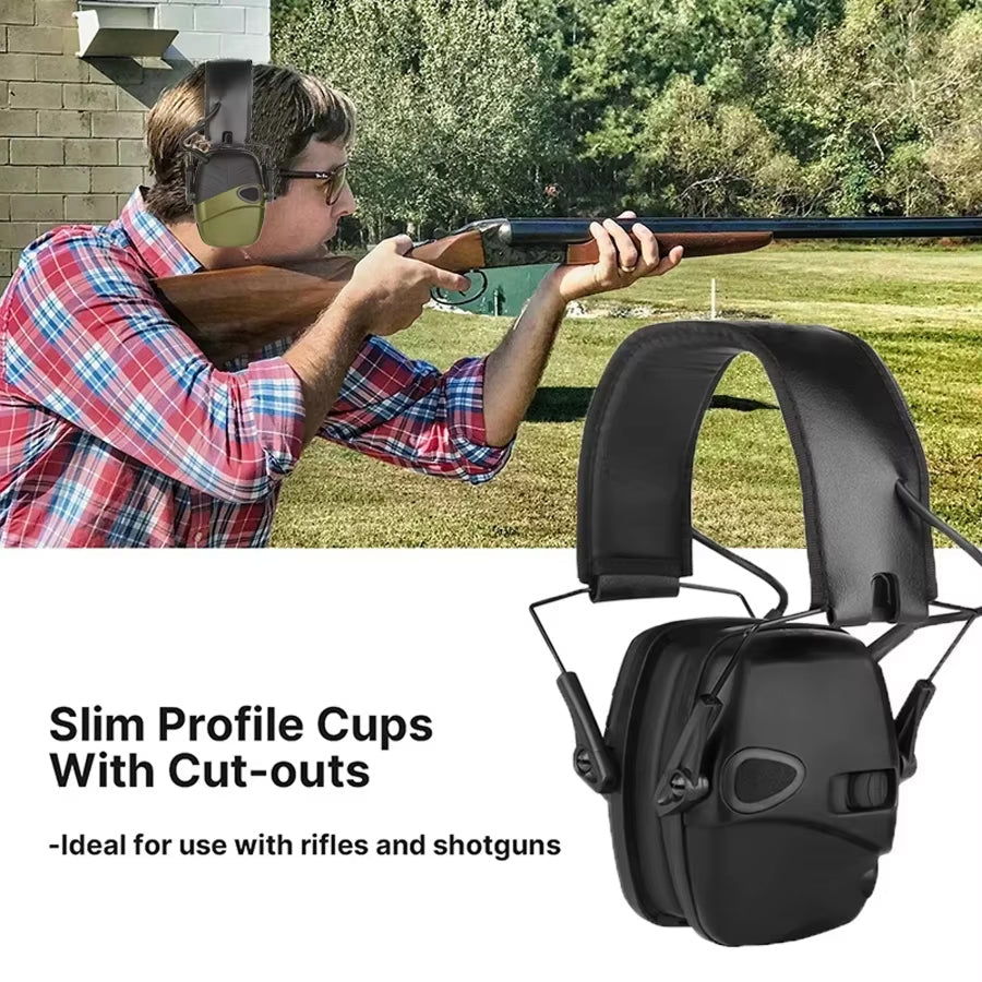 DecilMaxi Electronic Shooting Earmuffs, NRR 22dB Noise Reduction with Sound Amplification, 0.1s Reaction Tactical Ear Protection for Hunting & Range