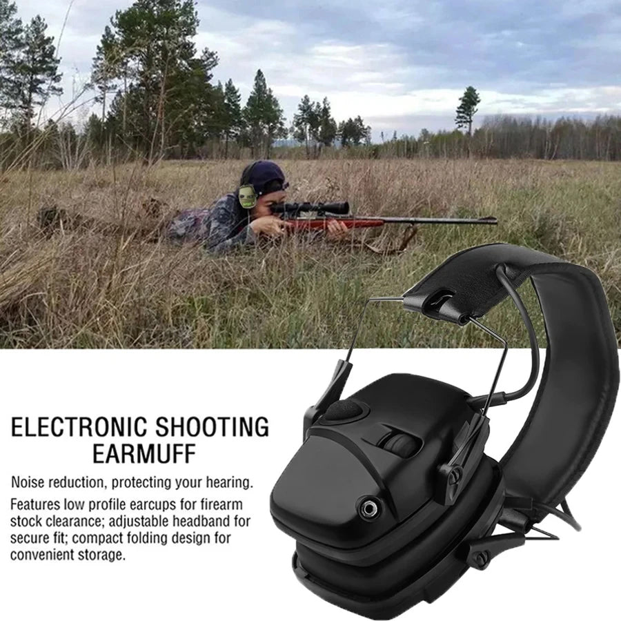 DecilMaxi Electronic Shooting Earmuffs, NRR 22dB Noise Reduction with Sound Amplification, 0.1s Reaction Tactical Ear Protection for Hunting & Range