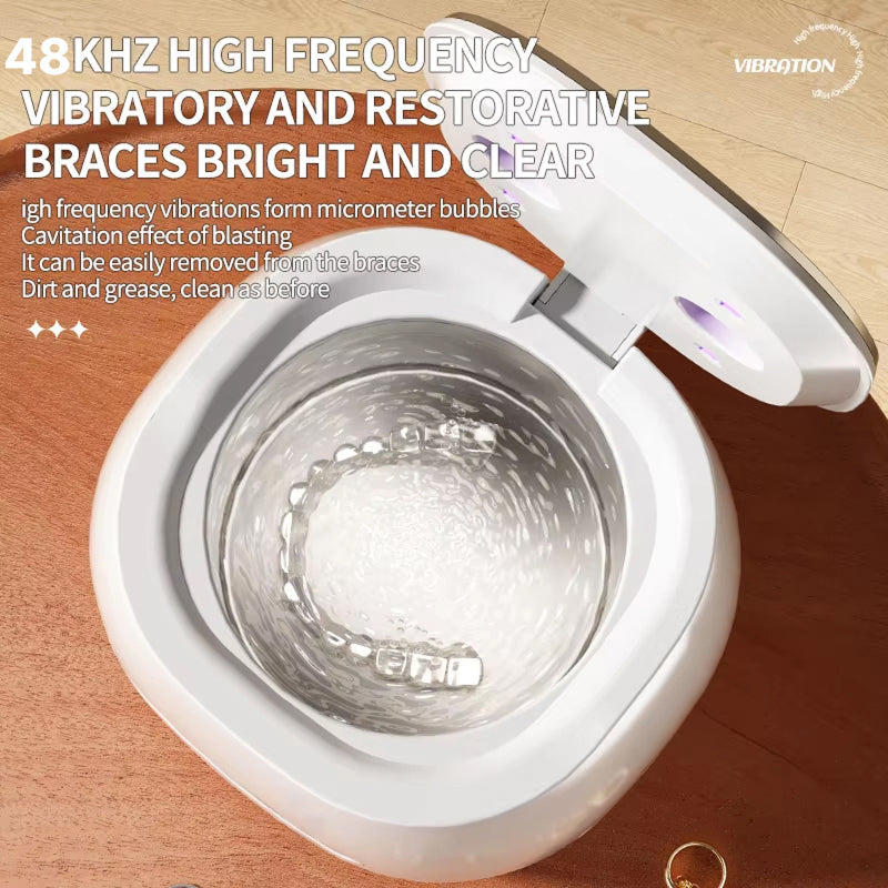 Ultrasonic Retainer Cleaner | 52kHz Deep Clean | Dual UV Sterilization | 3000mAh Battery