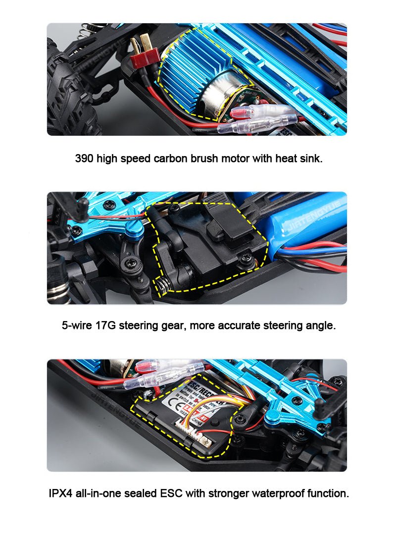 Conquer: 31 MPH Remote Control Racing Buggy - Monster Truck With Dual Batteries