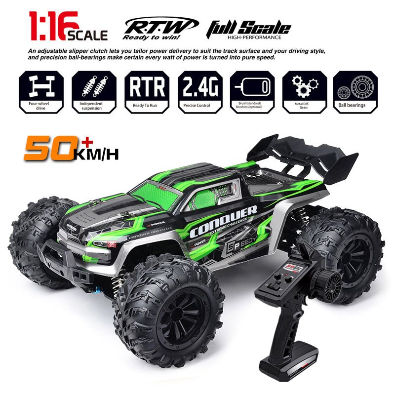 Conquer: 31 MPH Remote Control Racing Buggy - Monster Truck With Dual Batteries