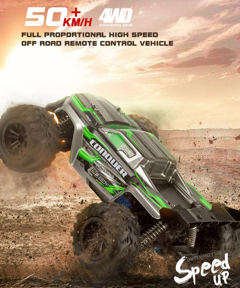 Conquer: 31 MPH Remote Control Racing Buggy - Monster Truck With Dual Batteries