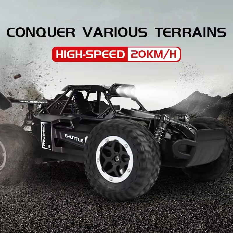 DriftXigo High-Speed RC Car – 4WD Remote Control Sports Car with LED Lights & Interchangeable Tyres
