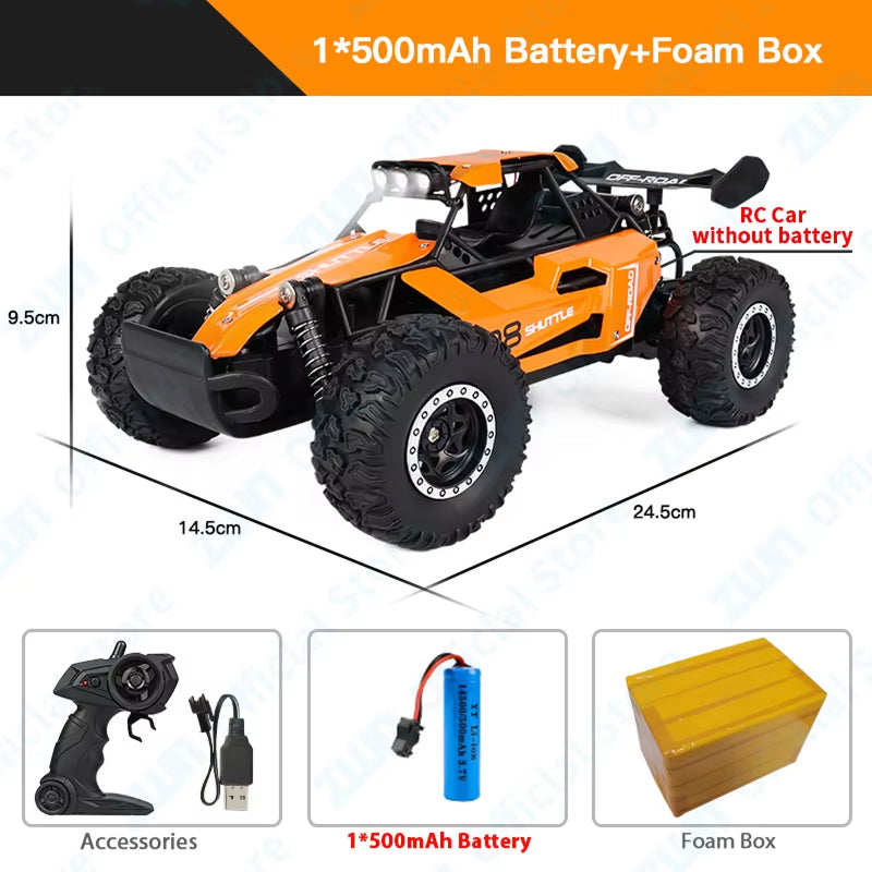 DriftXigo High-Speed RC Car – 4WD Remote Control Sports Car with LED Lights & Interchangeable Tyres