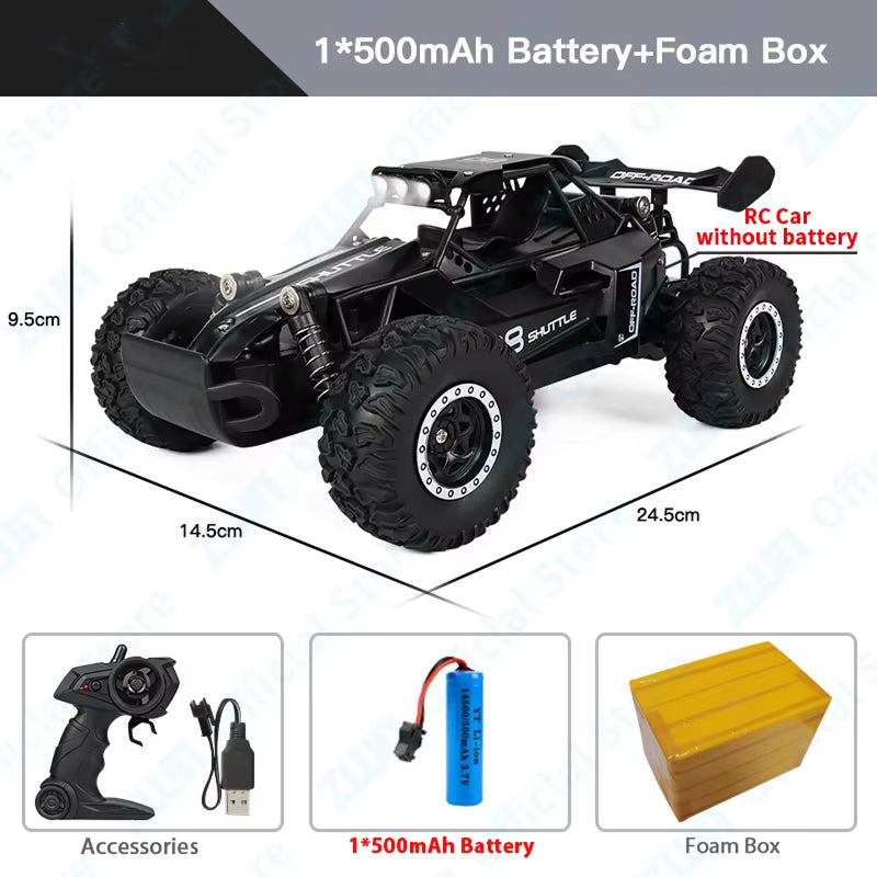 DriftXigo High-Speed RC Car – 4WD Remote Control Sports Car with LED Lights & Interchangeable Tyres