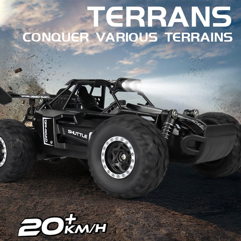 DriftXigo High-Speed RC Car – 4WD Remote Control Sports Car with LED Lights & Interchangeable Tyres