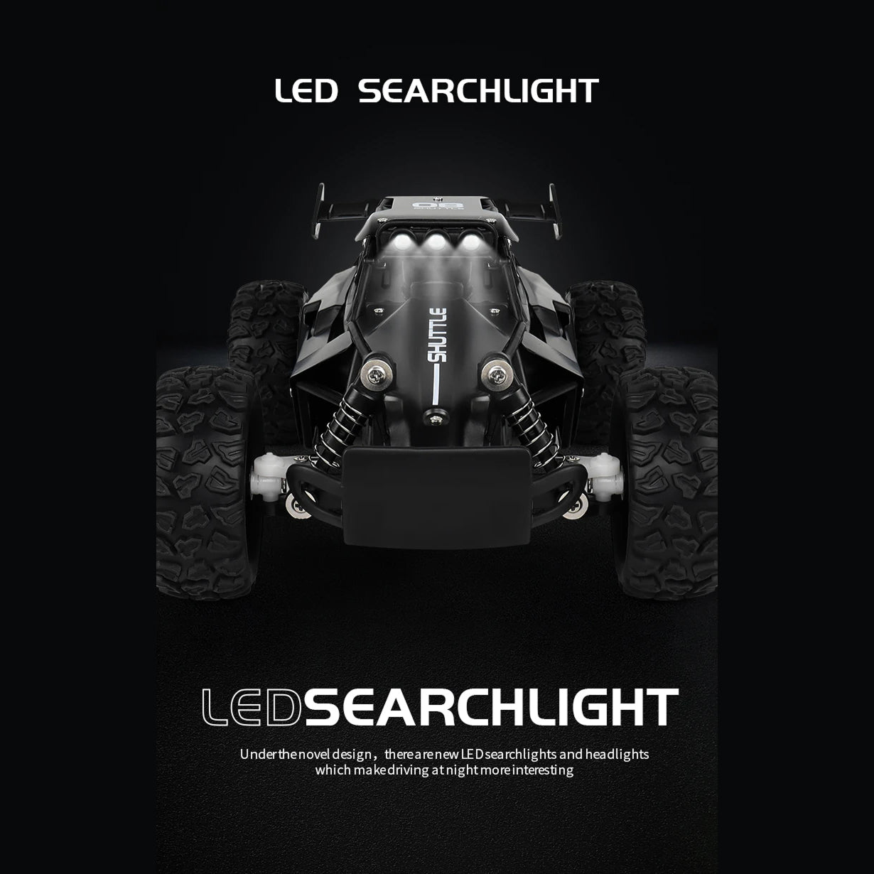DriftXigo High-Speed RC Car – 4WD Remote Control Sports Car with LED Lights & Interchangeable Tyres