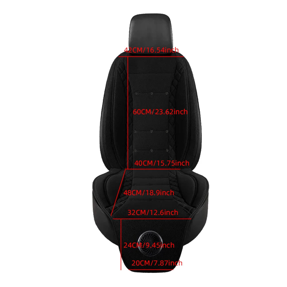 FrosiSeat Cooling Car Seat Covers | Built In Cooling Fan | 3D Ice Silk Fabric | Detachable Design | USB Power Support