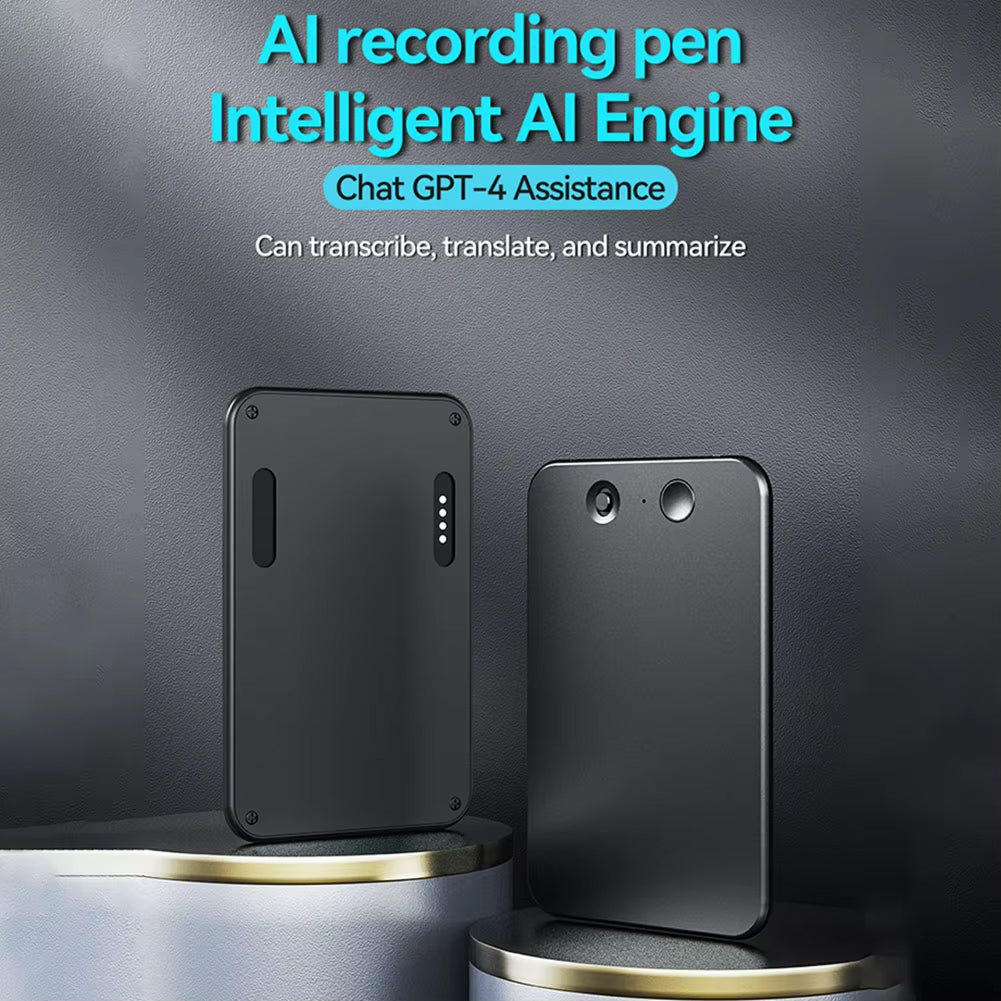 EchoScrib AI Voice Recorder - Best Meeting Transcription Device - 59-Language Real-Time Translation, AI Noise Reduction & 600 Mins Free Monthly Credit
