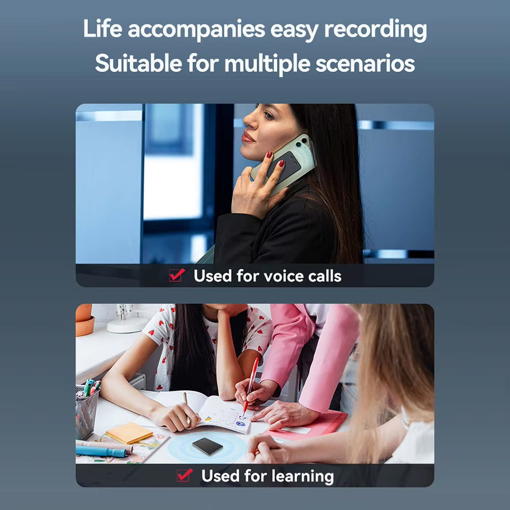 EchoScrib AI Voice Recorder - Best Meeting Transcription Device - 59-Language Real-Time Translation, AI Noise Reduction & 600 Mins Free Monthly Credit