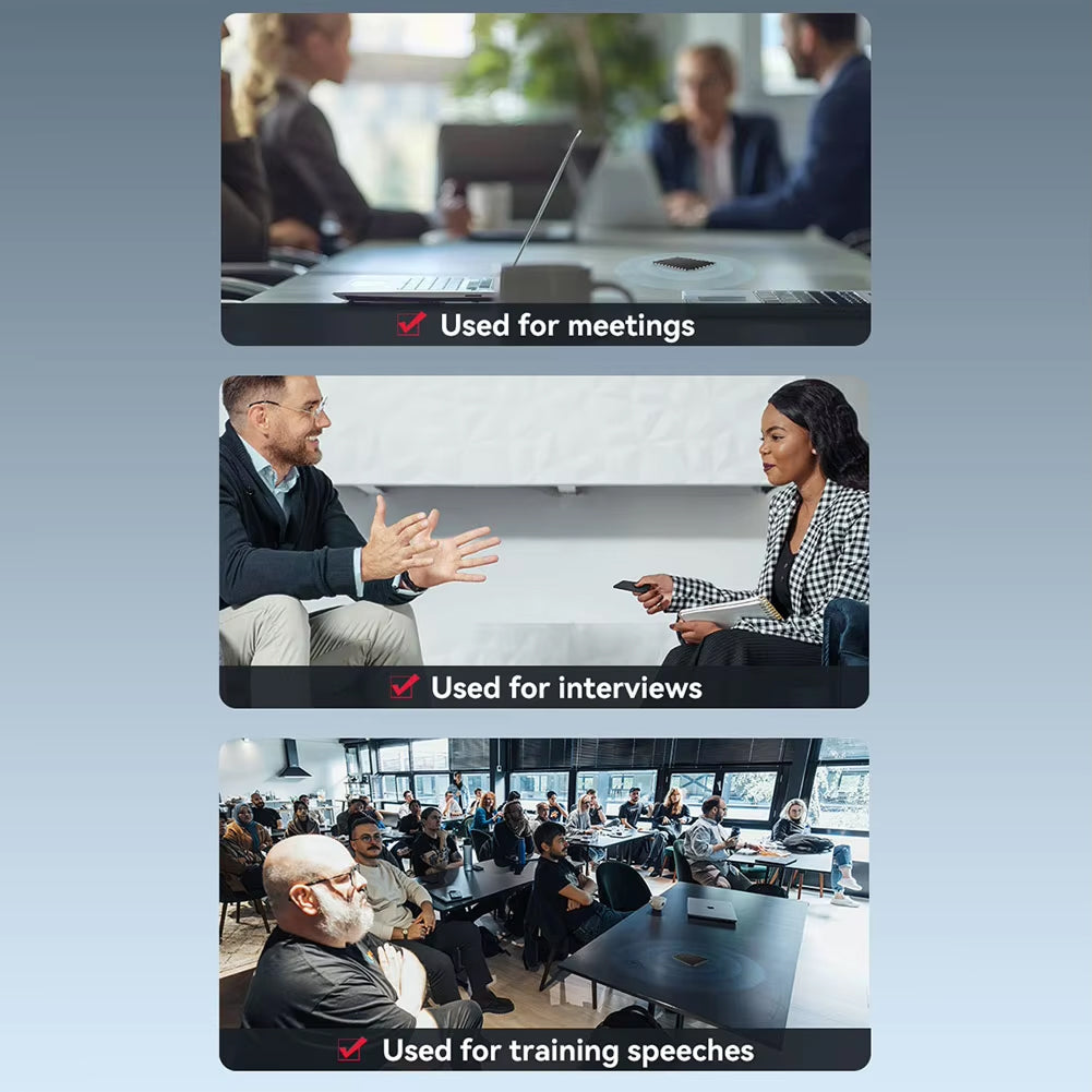 EchoScrib AI Voice Recorder - Best Meeting Transcription Device - 59-Language Real-Time Translation, AI Noise Reduction & 600 Mins Free Monthly Credit