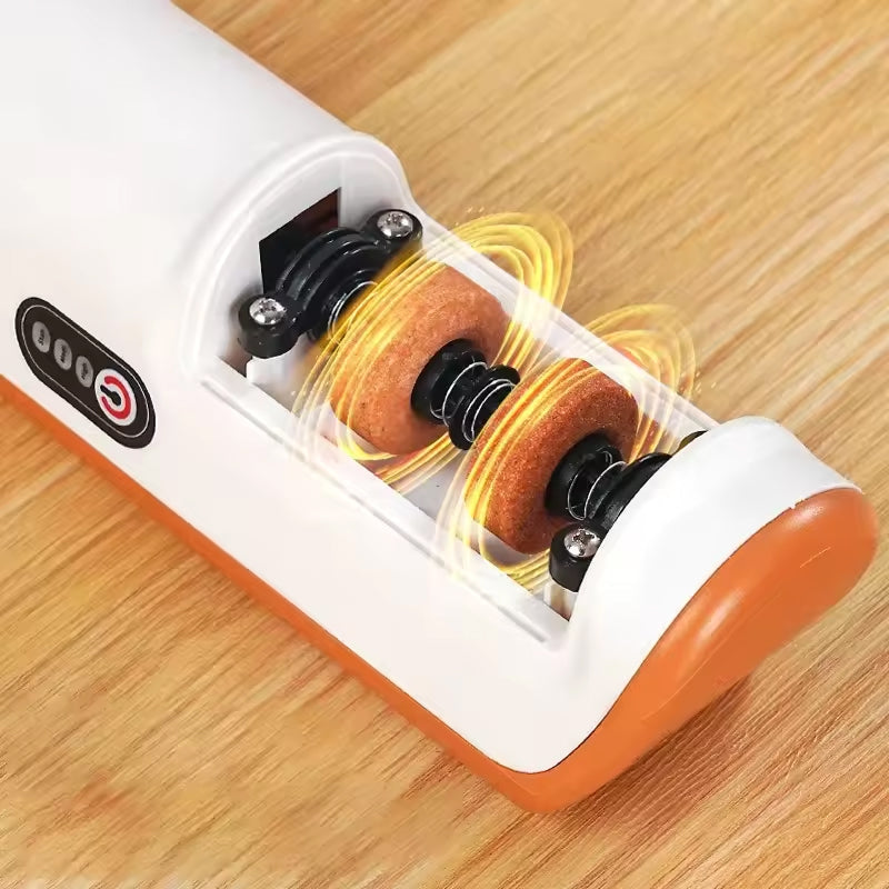 ElecKnyf Electric Knife Sharpener | Two Speed System | Wireless Battery | One Touch Control | Safe Slot Design