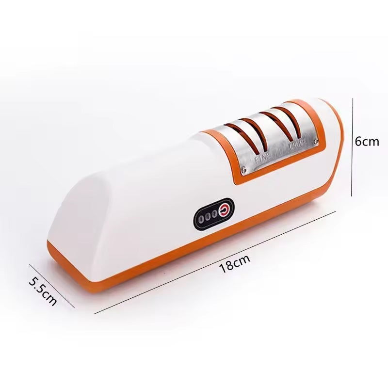 ElecKnyf Electric Knife Sharpener | Two Speed System | Wireless Battery | One Touch Control | Safe Slot Design