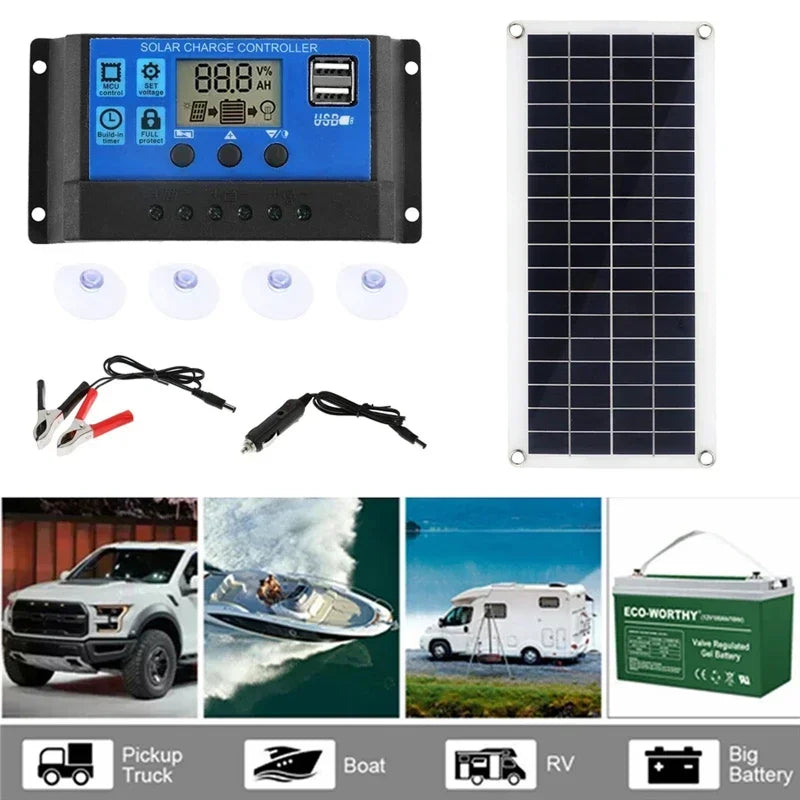 EsrixSun Portable Solar Panel – High-Efficiency Monocrystalline Cells, Foldable Design & USB Charging
