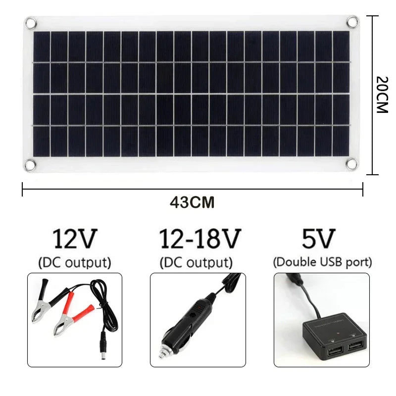 EsrixSun Portable Solar Panel – High-Efficiency Monocrystalline Cells, Foldable Design & USB Charging