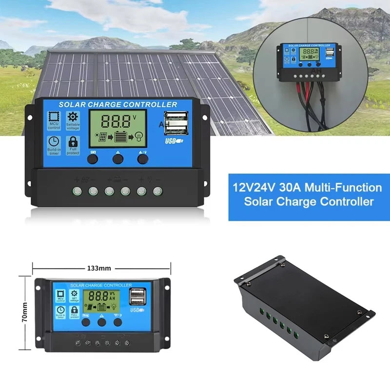 EsrixSun Portable Solar Panel – High-Efficiency Monocrystalline Cells, Foldable Design & USB Charging