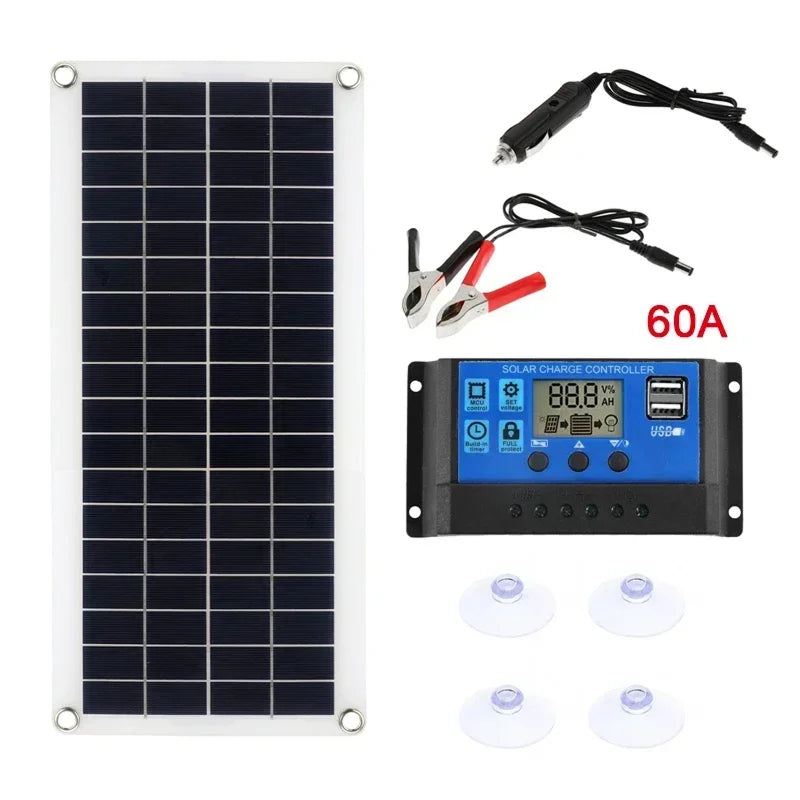 EsrixSun Portable Solar Panel – High-Efficiency Monocrystalline Cells, Foldable Design & USB Charging