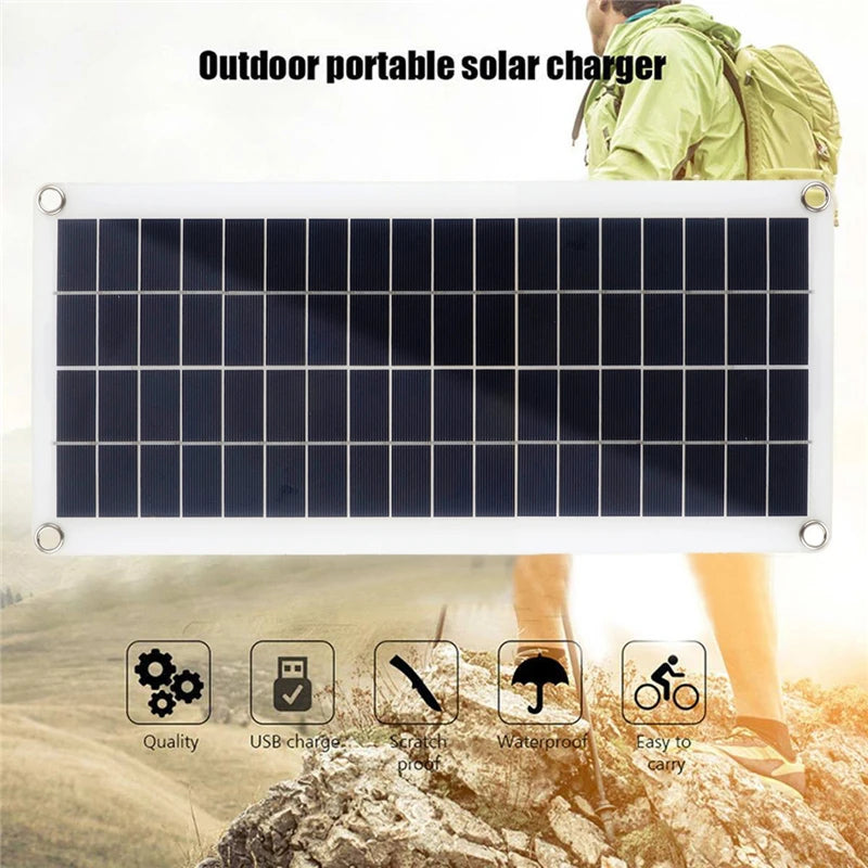 EsrixSun Portable Solar Panel – High-Efficiency Monocrystalline Cells, Foldable Design & USB Charging