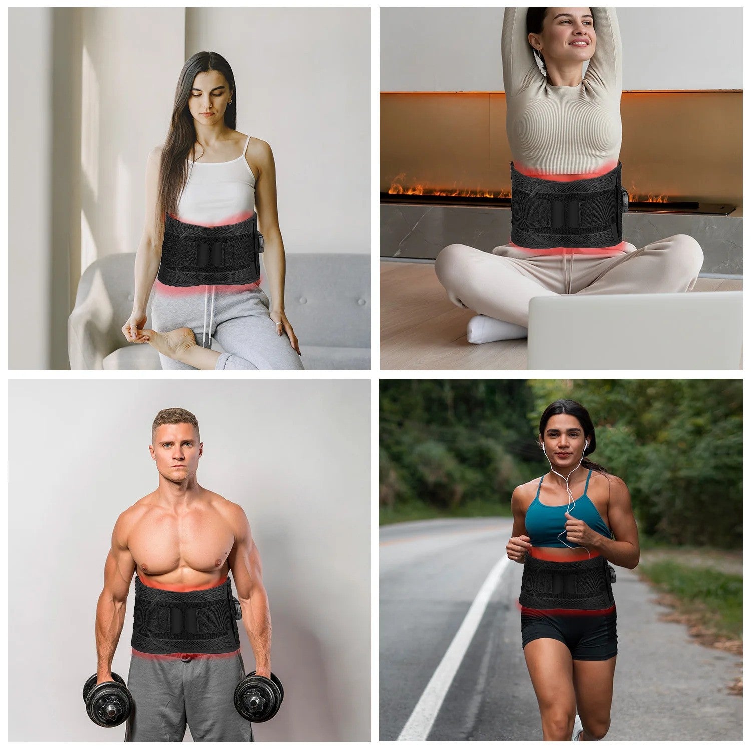 Red Light Therapy Heating Massage Waist Belt